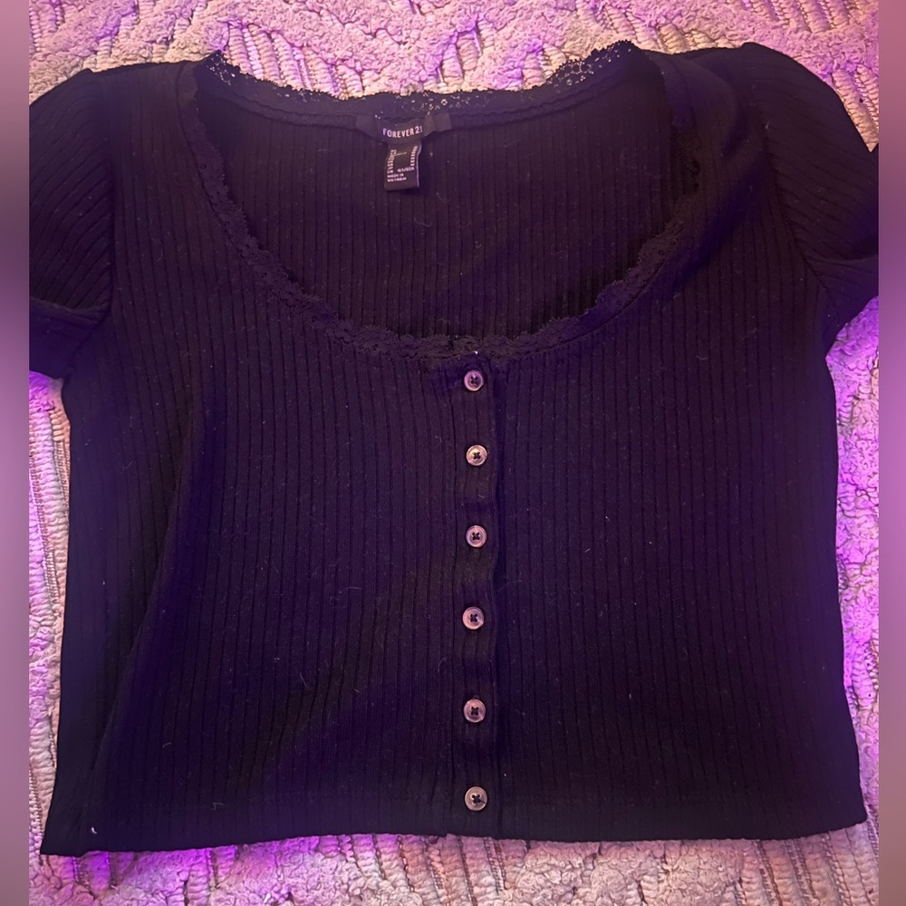 Forever 21 Elegant Black Blouse